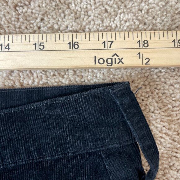 J.Crew Corduroy Pants Womens 32 Black BT922 Wide Leg Grunge 90s Y2K Stretch - Picture 5 of 8